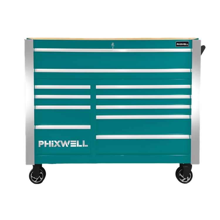 719520PHIXWELL Gereedschapskast met 11 laden en gereedschapsset van 377 stuks