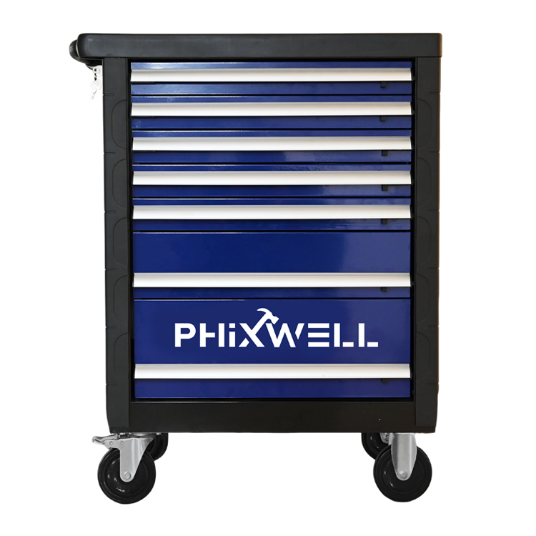 719511 PHIXWELL 7 laden gereedschapskast met kunststof hoekbeschermers en afdekplaten