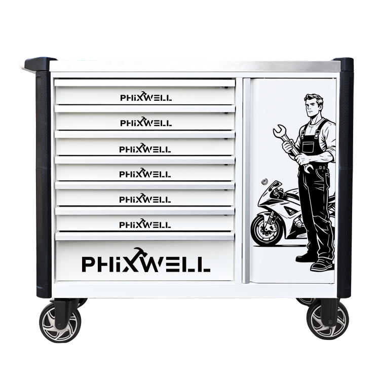 719516 PHIXWELL 7 lades nieuw model gereedschapskast