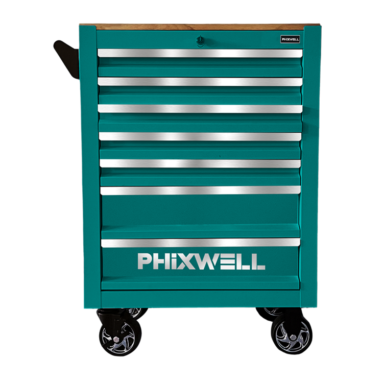 719506 PHIXWELL Opbergkast met 7 laden en houten werkblad