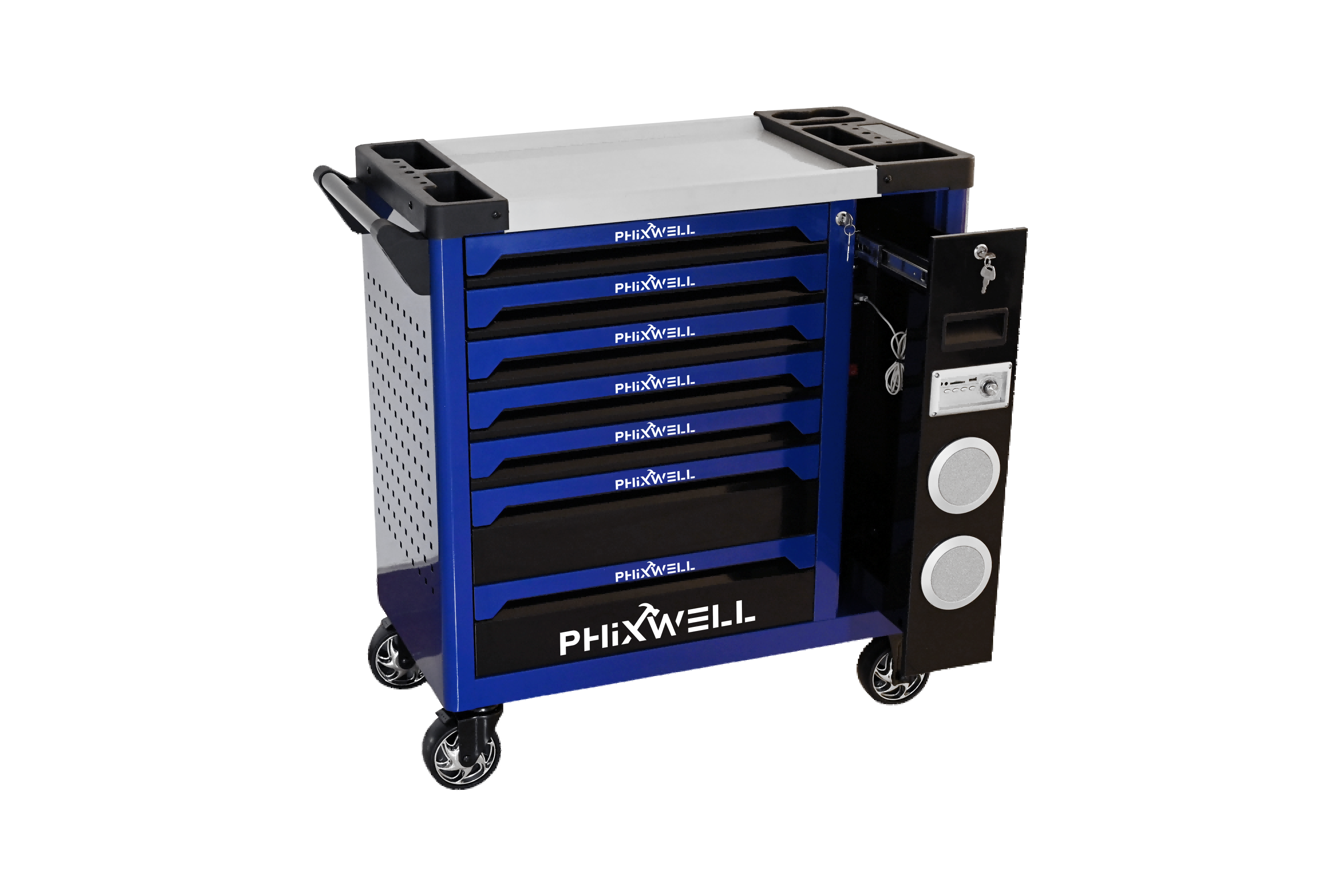 719512 PHIXWELL nieuw model gereedschapskast met luidspreker