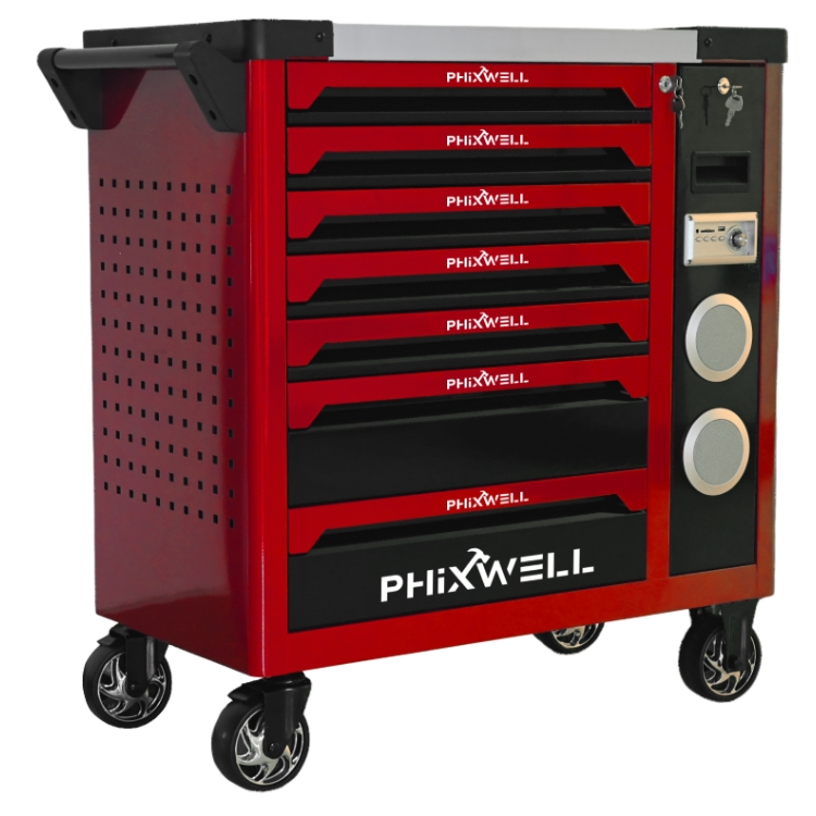 719512 PHIXWELL nieuw model gereedschapskast met luidspreker